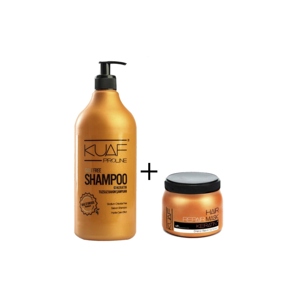 Kuaf Tuzsuz Şampuan 1 L Keratin Saç Maskesi 250 ml Şampuan ve Saç Kremi Fiyatı
