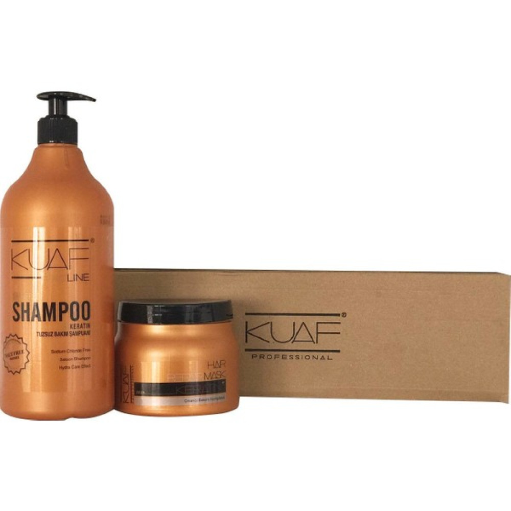 Kuaf Tuzsuz Şampuan 1000 ml + Keratin Maske 500 ml Şampuan ve Saç Kremi Fiyatı