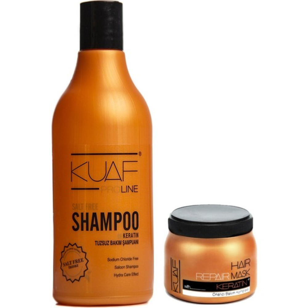 Kuaf Tuzsuz Şampuan Keratin Saç Bakım 500 ml + Saç Bakım Maskesi Keratin 250 ml Şampuan ve Saç Kremi Fiyatı