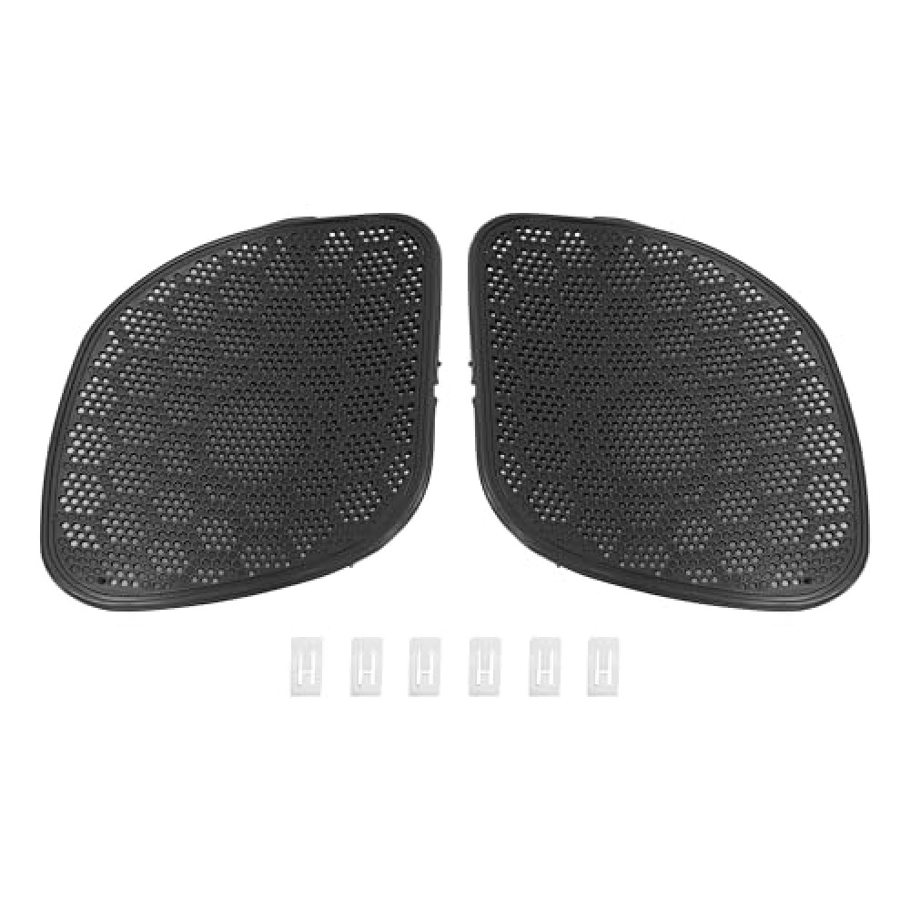 KUAFU Front Fairing Speaker Grille Covers Compatible with 2015-2024 Harley Davidson Road Glide/CVO Road Glide Black Speaker Mesh Cover