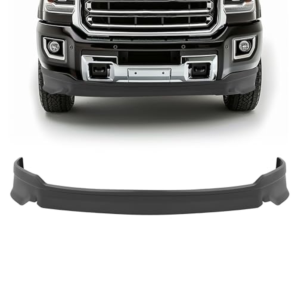 KUAFU Front Lower Bumper Valance Compatible with 2015-2019 GMC Sierra 2500/3500 HD (submodel: Base, Denali, SLE, SLT) GM1095202, 23320648 Air Dam Deflector Black