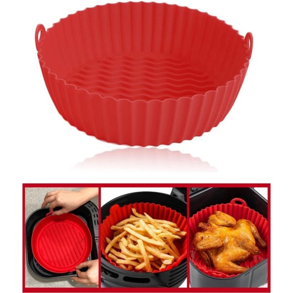 Kuantum Bym Silicolife Airfryer Silikon Pişirme Kabı – Tüm Hava Fritözleriyle Uyumlu - Renk - Kırmızı Kek Kalıpları Fiyatı