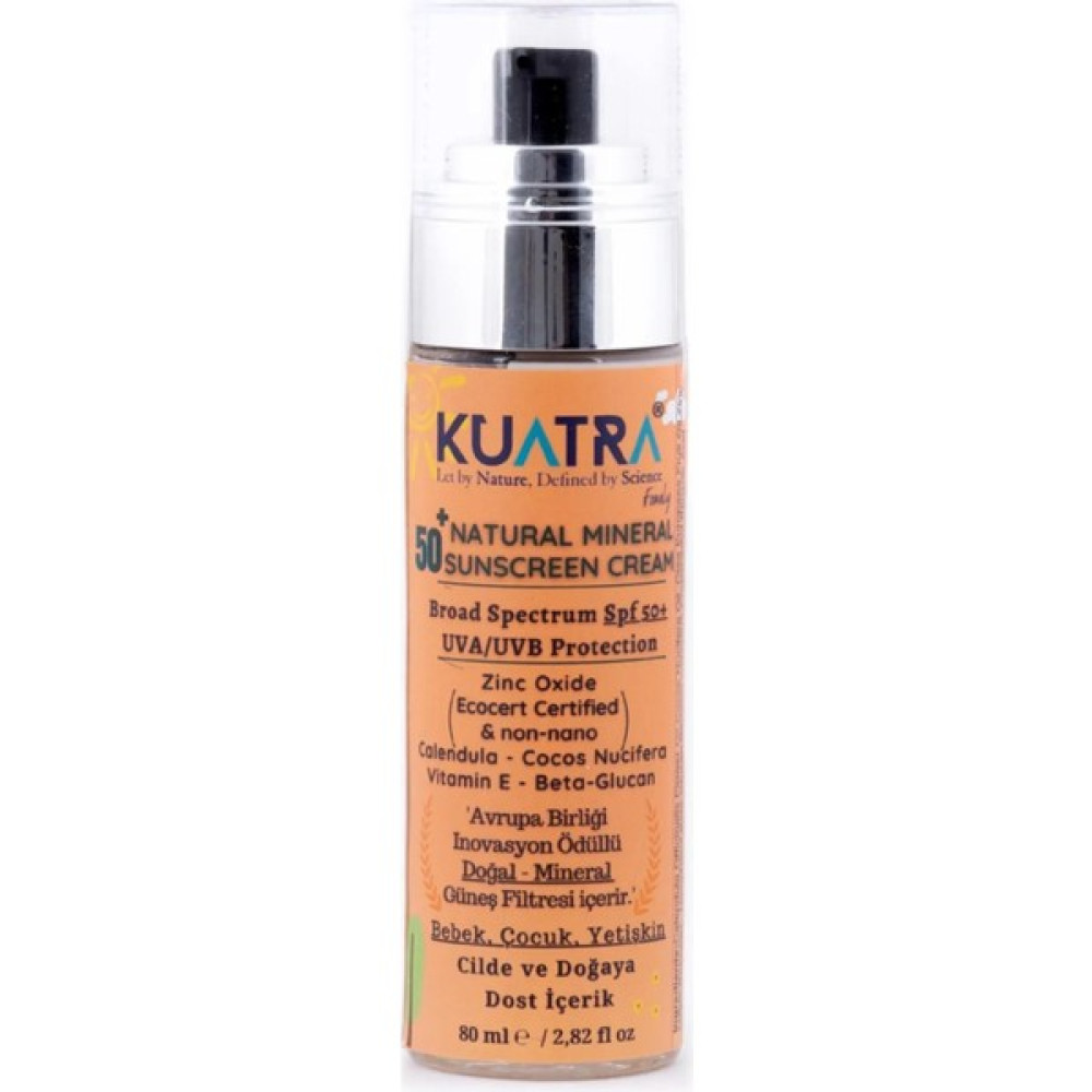 Kuatra SPF 50+ Doğal - Mineral - Nemlendirici Güneş Koruyucu Krem (Bebek-Çocuk-Yetişkin) 80ml Güneş Kremleri ve Losyonları Fiyatı