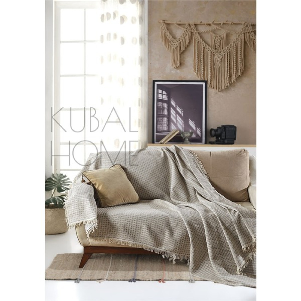 Kubal Home Antrasit Pamuk Buldan Koltuk Örtüsü 170 x 220 cm Koltuk Kanepe Çekyat Berjer Örtüsü Şalı Koltuk & Kanepe Örtüsü Fiyatı