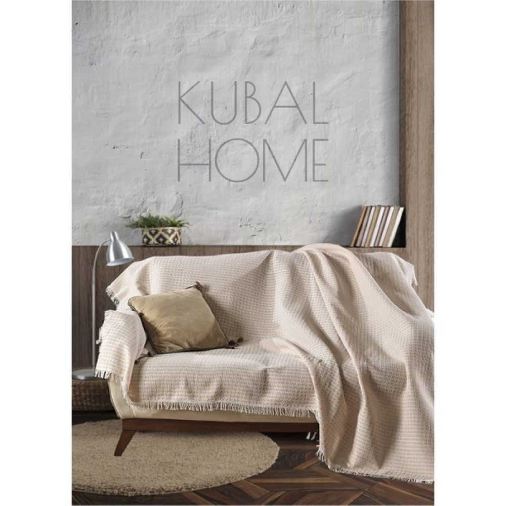 Kubal Home Pudra Organik Pamuk Buldan Koltuk Örtüsü 170 x 220 cm Koltuk Kanepe Çekyat Berjer Örtüsü Şalı Koltuk & Kanepe Örtüsü Fiyatı