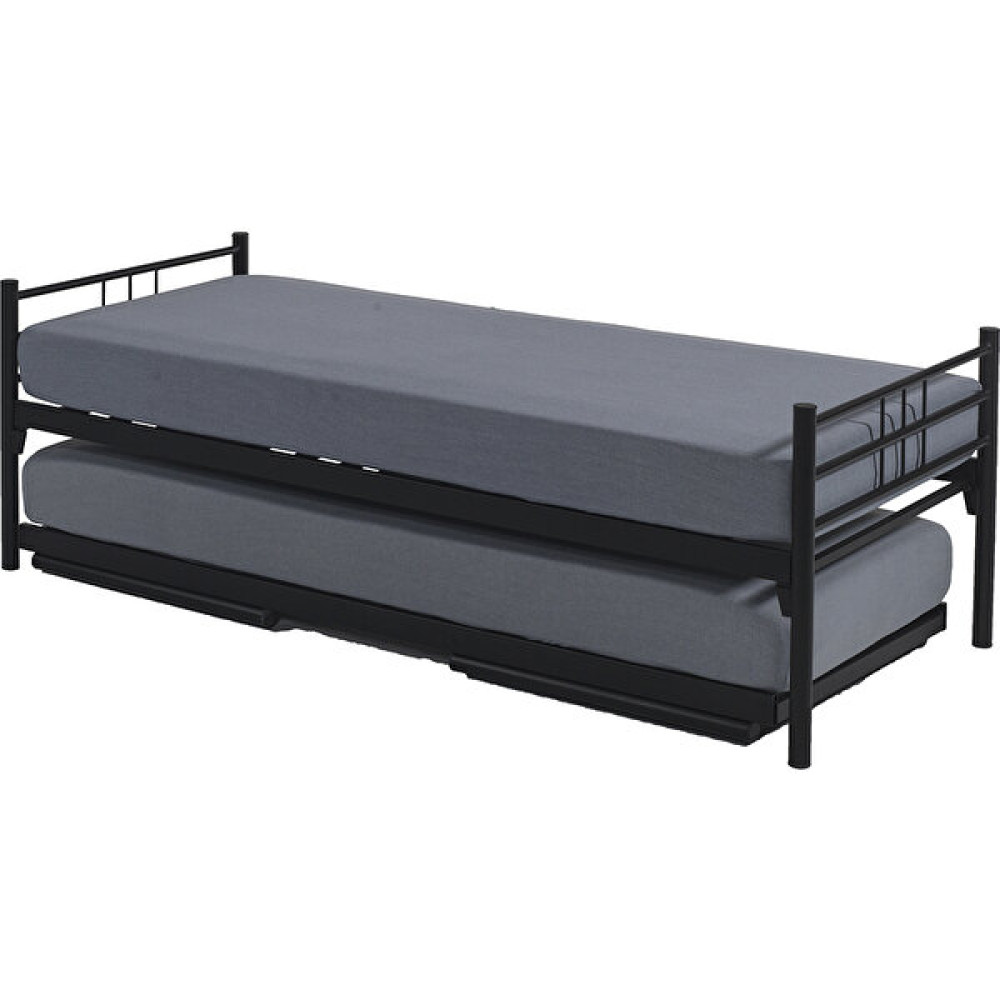 Kuban Life Kubanlife Ikiz Yavrulu Tek-Çift Kişilik Metal Karyola - Siyah - 91 x 200 cm Karyola Fiyatı