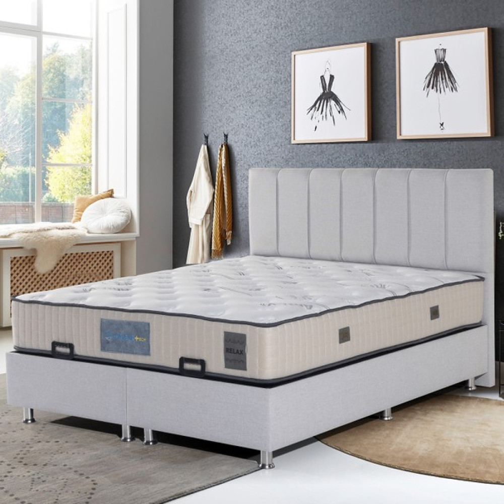 Kuban Life Miles Baza ve Başlık Seti Gri - Açık Gri - 140 x 200 cm Baza Fiyatı
