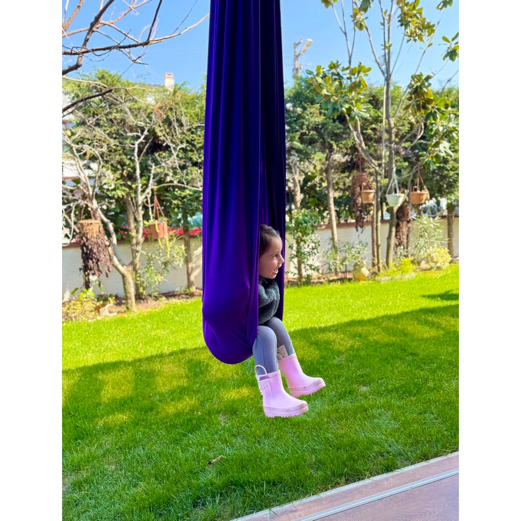 Kubbe Koza Cuddle Yoga Swing Çocuk Aktivite Gelişim Salıncağı Duyusal Terapi Salıncak, Hamak Salıncağı - Mor Diğer Fiyatı