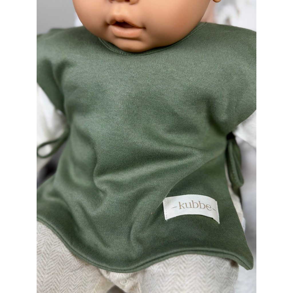 Kubbe Pamuklu Mama ve Salya Önlüğü | Modern Tasarım, Yüksek Emicilik ve Kolay Giydirme Sistemi - Standart - Çağla Yeşili Mama Önlüğü Fiyatı