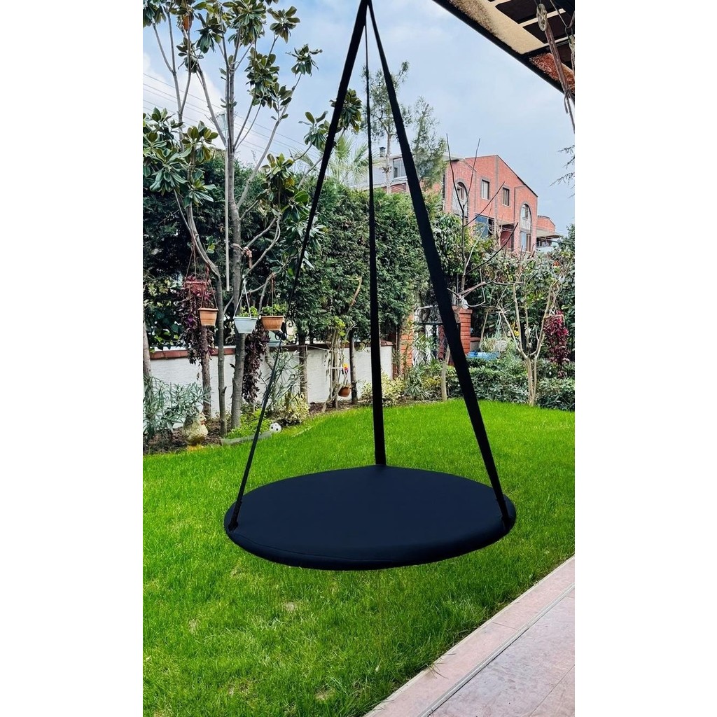 Kubbe Ring Salıncak (Büyük Boy) Ev ve Bahçe Salıncağı - Siyah Diğer Fiyatı