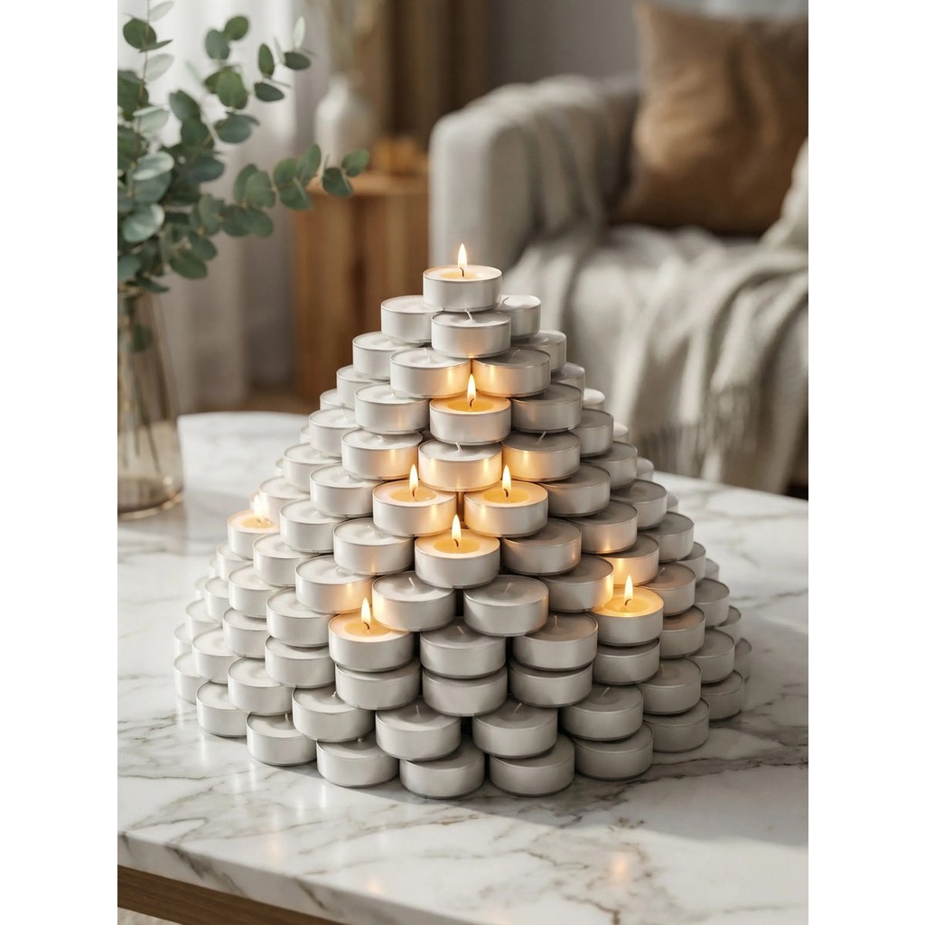 Kubbe Tea Light Mum Seti (12, 24 ve 48 Adet Seçenekleri) - 100 Adet Diğer Fiyatı