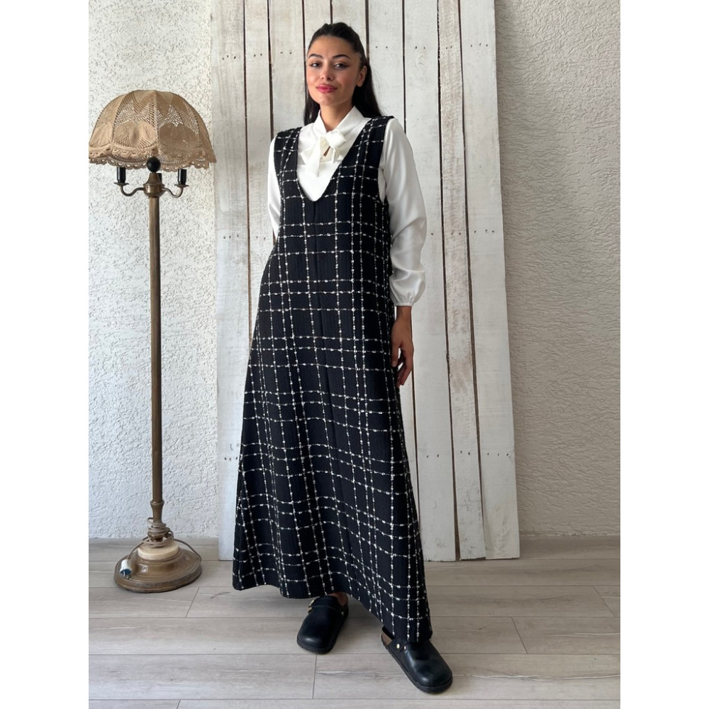 Küçüğüm Butik Siyah Tüvit A-Kesim Jile Elbise Elbise Fiyatı
