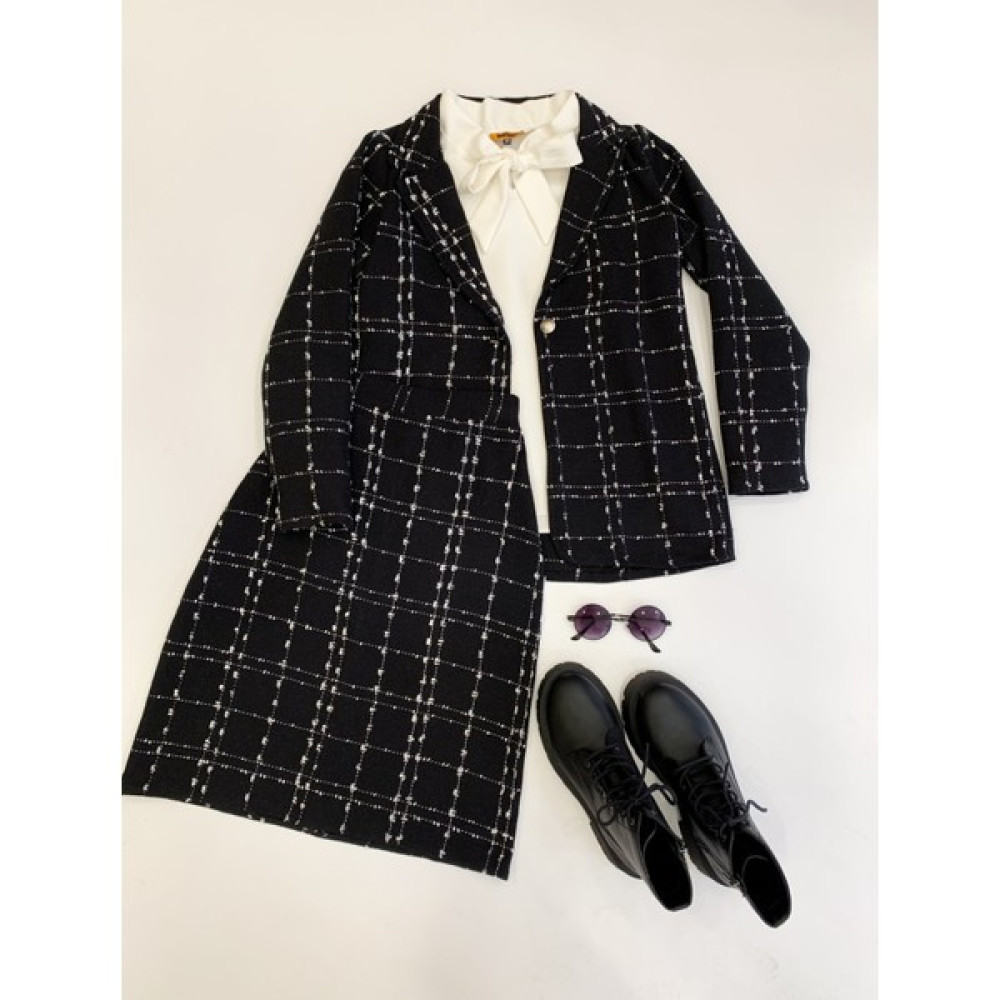 Küçüğüm Butik Siyah Tüvit Ceket Etek Takımı (2li Takım) Etek Fiyatı