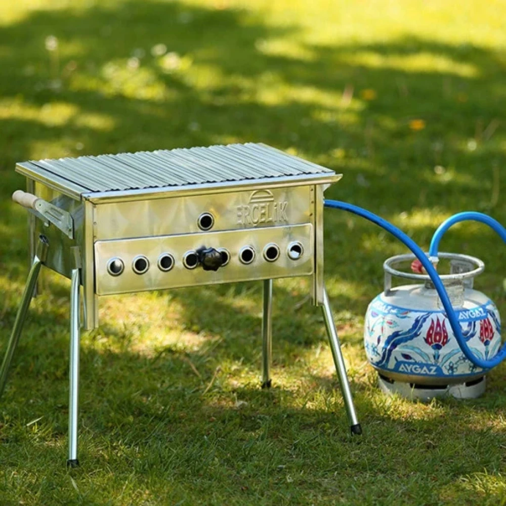 Kucuk-102 35*45 Lav Tasli Tuplu Mangal Bahçe Mangalı & Barbekü Fiyatı