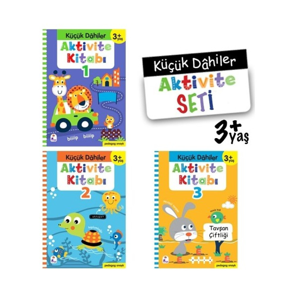 Küçük Dahiler Aktivite Seti: 3+ Yaş (3 Kitap Takım) Çocuk Öykü Fiyatı