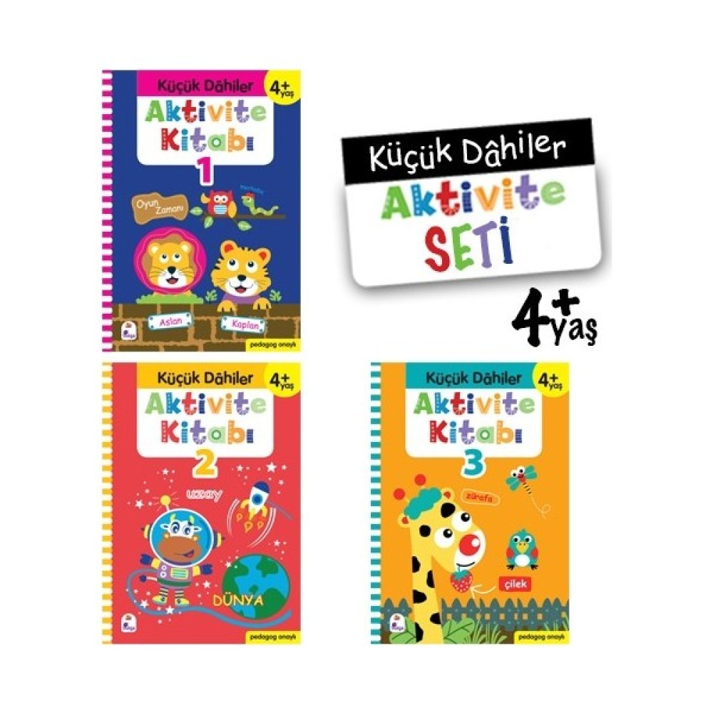 Küçük Dahiler Aktivite Seti :4 + Yaş ( 3 Kitap Takım ) Çocuk Öykü Fiyatı