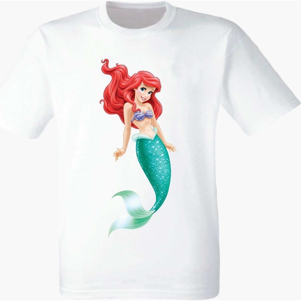 Küçük Deniz Kızı Beyaz Tshirt Kız Çocuk T-shirt Fiyatı