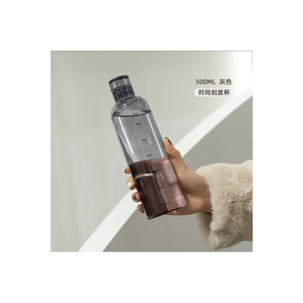 KÜÇÜK EW Sağlıklı Cam Su Şişesi 500ml Motivasyonlu Sızdırmaz Matara Suluk Borosilikat Cam Matara Fiyatı