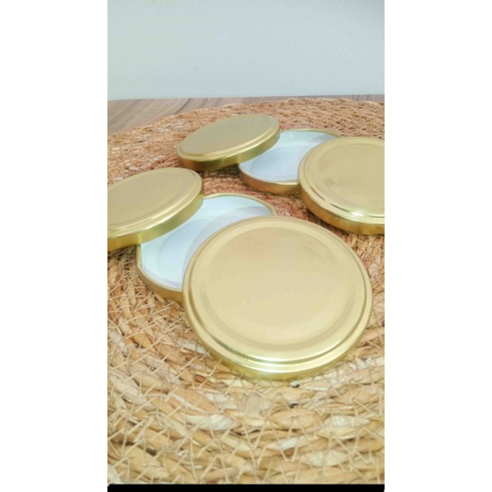 Küçük Işıklar Cam Kavanoz Kapağı 20 Adet 210CC Gold Renk Kavanoz Kapağı 63MM, Mama Yoğurt Kavanoz Kapağı - 210 ml Saklama Kapları Fiyatı