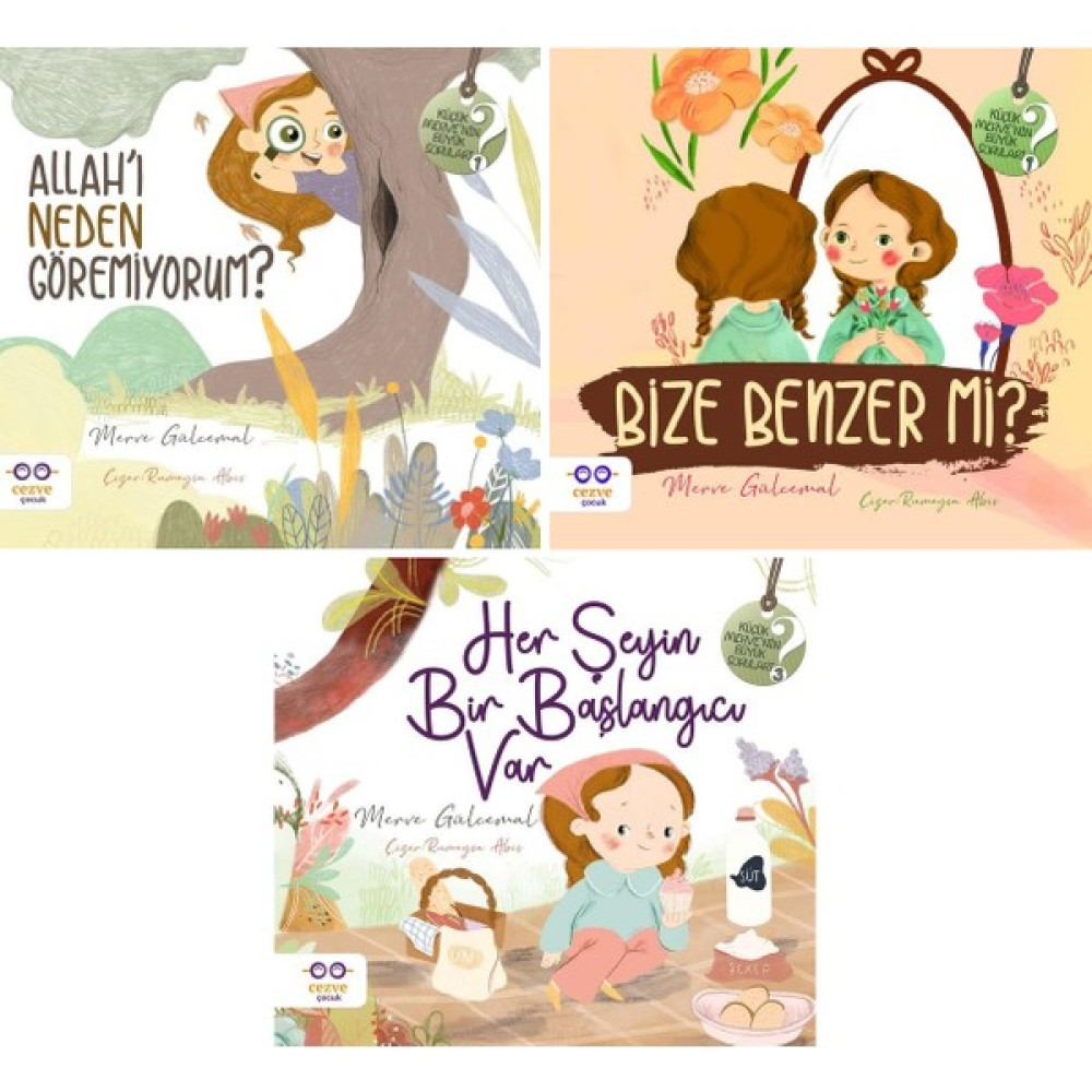 Küçük Merve'nin Büyük Soruları 3 Kitap Set / Merve Gülcemal / Allah'ı Neden Göremiyorum - Bize Benzer Mi? - Her Şeyin Bir Başlangıcı Var Çocuk Öykü Fiyatı