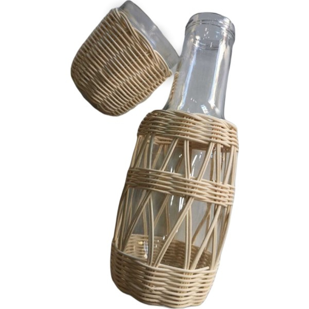 Küçük Mucizeler Dükkanı Rattan Doğal Bambu Baş Ucu Sürahi Sürahi Fiyatı