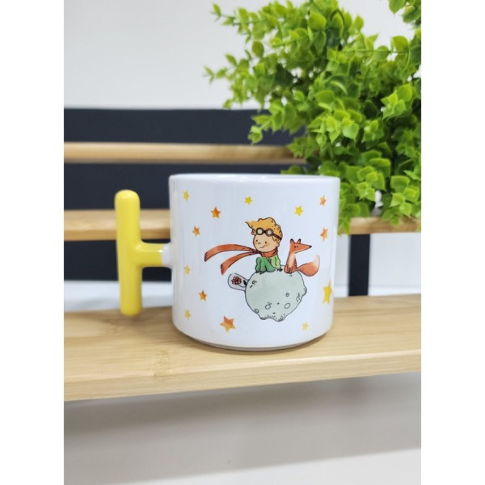 Küçük Prens ve Yıldız Desenli Porselen T Kupa Bardak Latte Fincanı - 1 Adet - 200 ml Oto Boyaları Fiyatı
