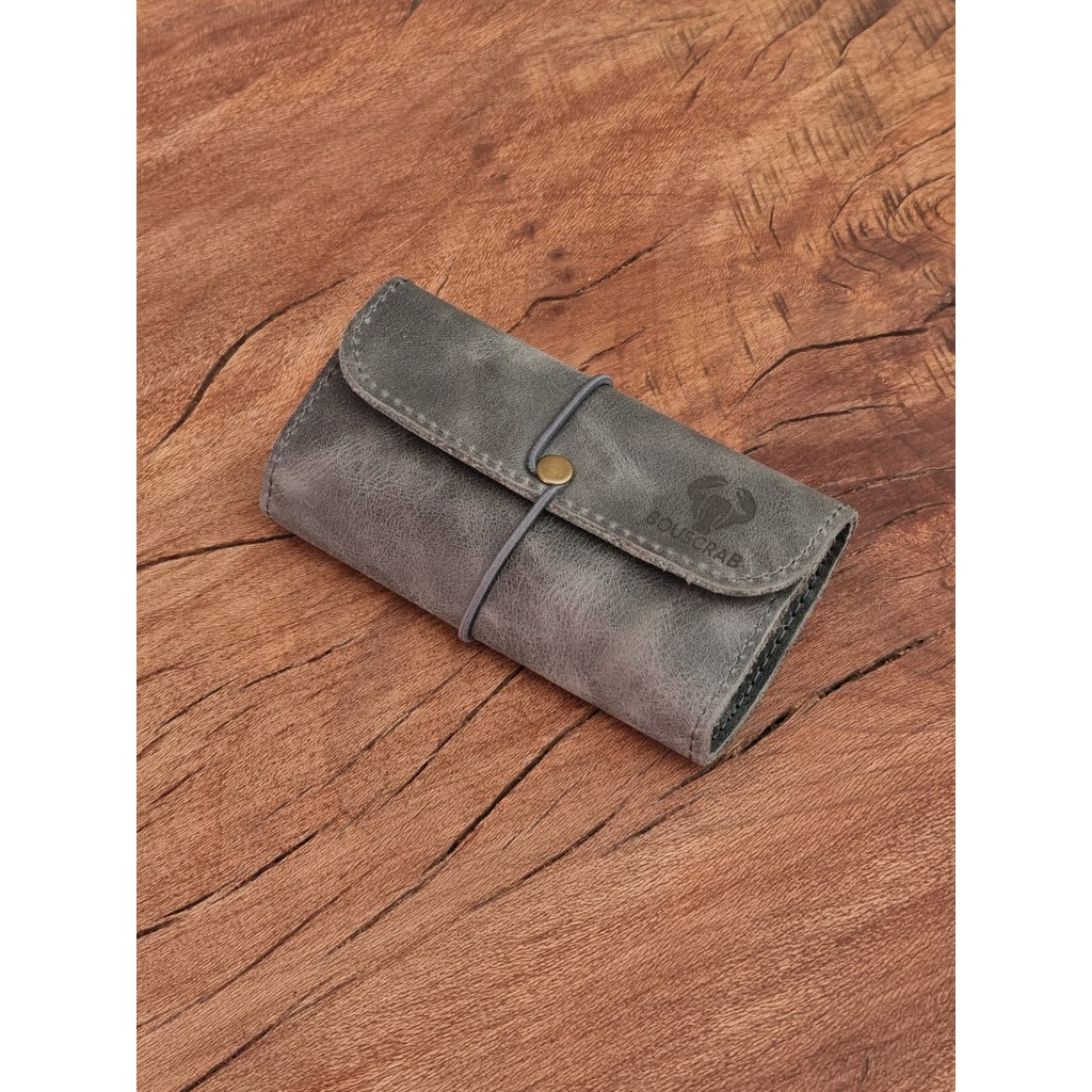 Küçük Tütün Kesesi Cüzdan Tütünlük Gerçek Deri 13CM 19CM - 7cm 13CM - Gri Diğer Fiyatı