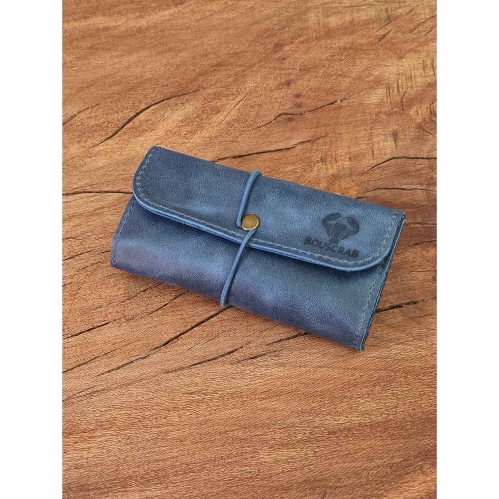 Küçük Tütün Kesesi Cüzdan Tütünlük Gerçek Deri 13CM 19CM - 7cm 13CM - Lacivert Diğer Fiyatı