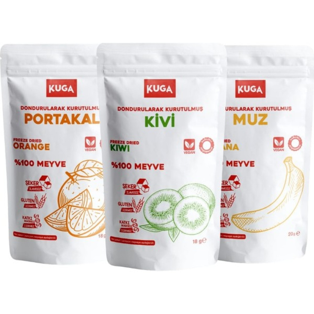 Kuga Freeze Dried Fruits-Dondurularak Kurutulmuş Meyveler-(Portakal-Kivi-Muz) Oto Boyaları Fiyatı