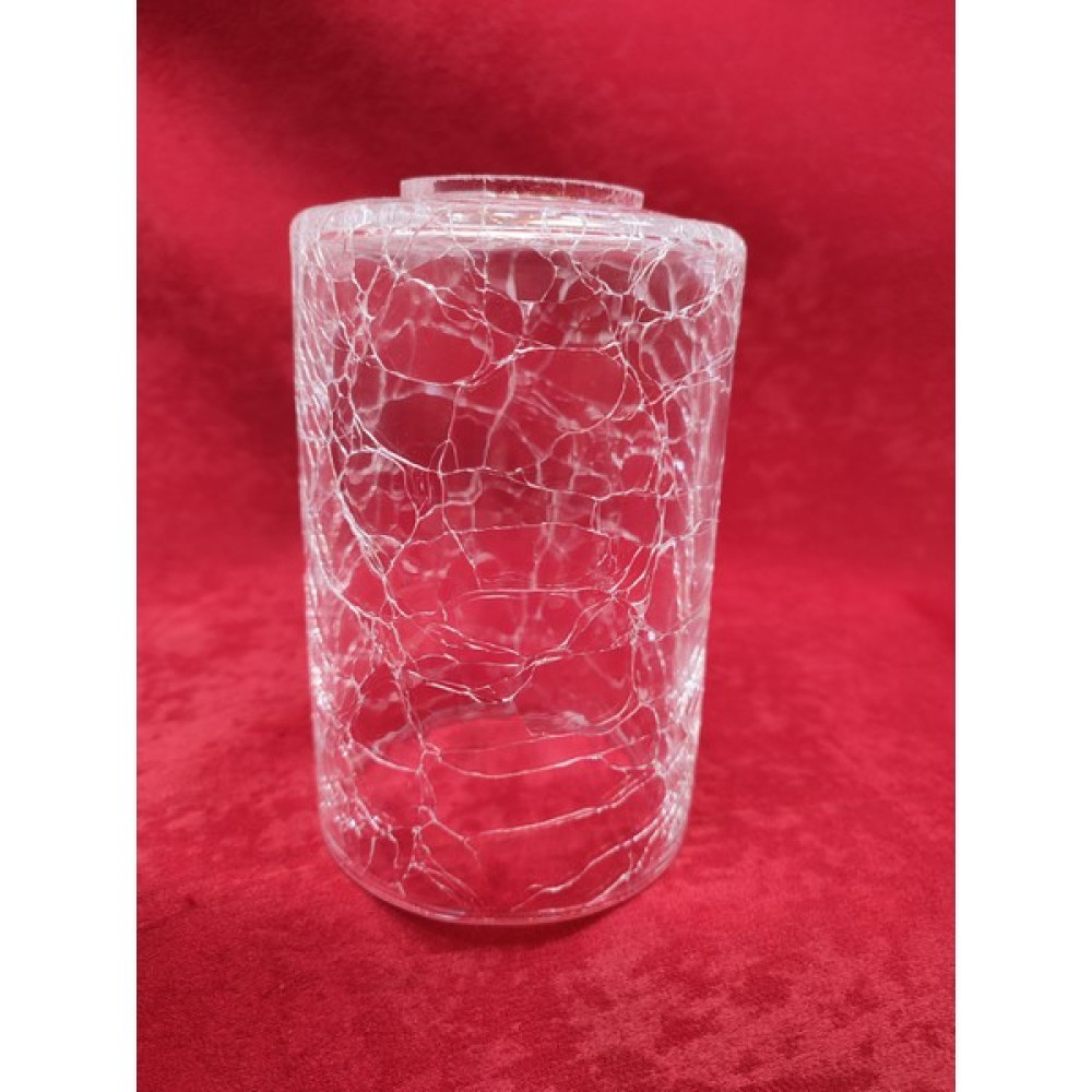 Kuğulu Avize. Avize Camı, Silindir, Şeffaf, Çatlatılmış Desenli, (E.27)Çap:10.00cm-h:15.00cm.Normal ampule göre. - Şeffaf Avize Fiyatı