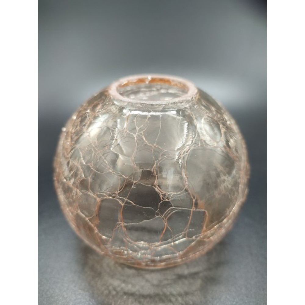Kuğulu Avize Avize Camı. Yuvarlak, Bal Renkli ,Çatlatılmış Desenli (E.14) (Çap: 10.00cm- Duy Yuvası: 3.00cm) - Bal Rengi Avize Fiyatı