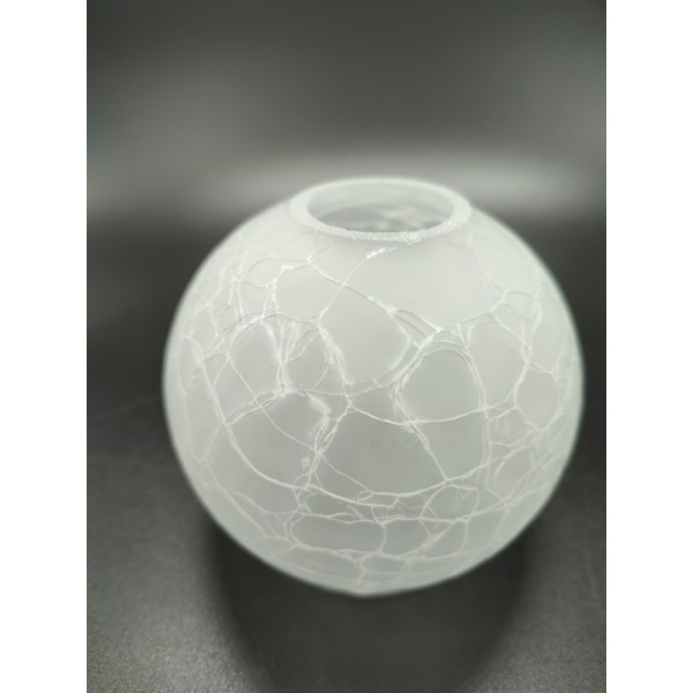 Kuğulu Avize Avize Camı .Yuvarlak, Mat, Çatlatılmış Desenli. (E.14) (Çap: 10.00cm- Duy Yuvası: 3.00cm)Mum ampule göre. - Beyaz Avize Fiyatı