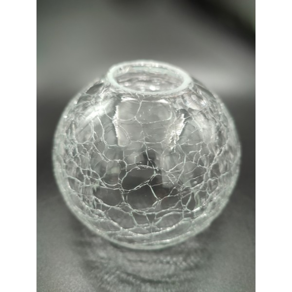 Kuğulu Avize Avize Camı.Küçük, Yuvarlak, Şeffaf, Çatlatılmış Desenli (E.14) (Çap: 10.00cm- Duy Yuvası: 3.00cm) - Şeffaf Avize Fiyatı