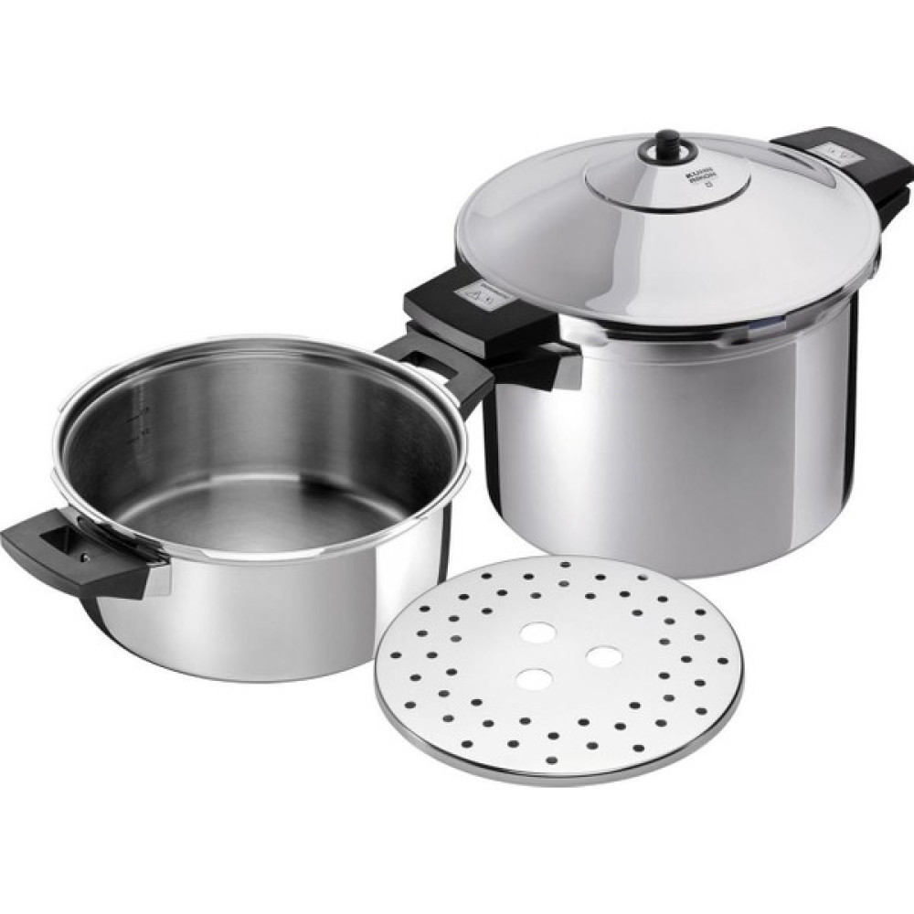 Kuhn Rikon 3014 Duromatic Inox 8 + 4 Litre Düdüklü Tencere Seti - 4 - 8 L Set - Gümüş Düdüklü Tencereler Fiyatı