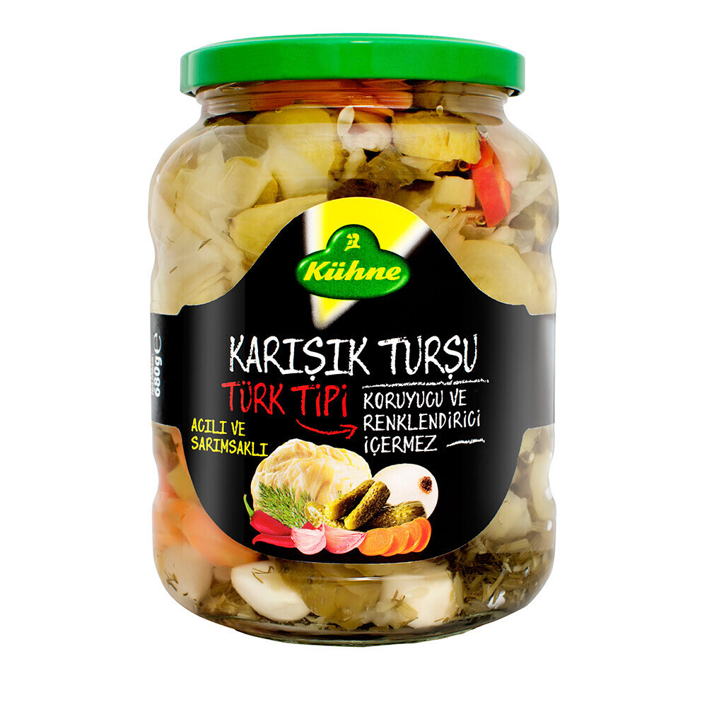Kühne Türk Tipi Karışık Turşu 680 G Konserve Fiyatı