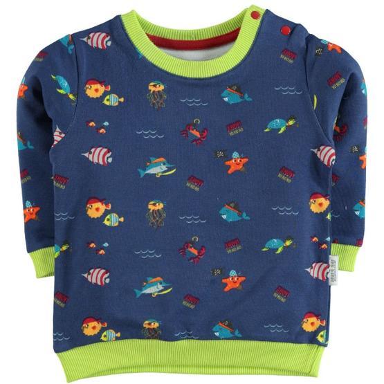 Kujju Lacivert 6-18 Ay Erkek Bebek Penye Sweatshirt
