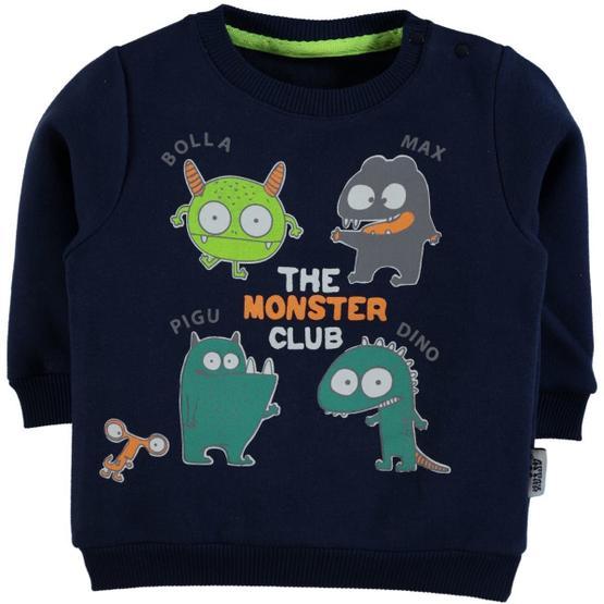 Kujju Lacivert 6-18 Ay Erkek Bebek Penye Sweatshirt