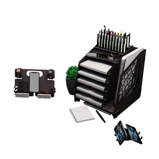 Kuk Design 7 Renk VoronoiXL Hediyelik Evrak Rafı Ofis Masaüstü Organizer Düzenleyici 3'lü Set