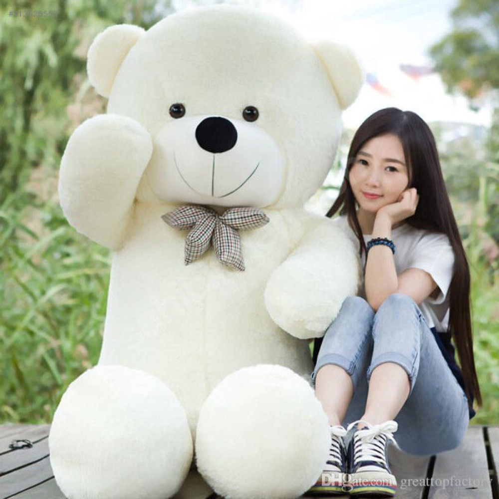 Kuki Oyuncak 160 cm Büyük Peluş Ayı - Beyaz Peluş Oyuncaklar Fiyatı