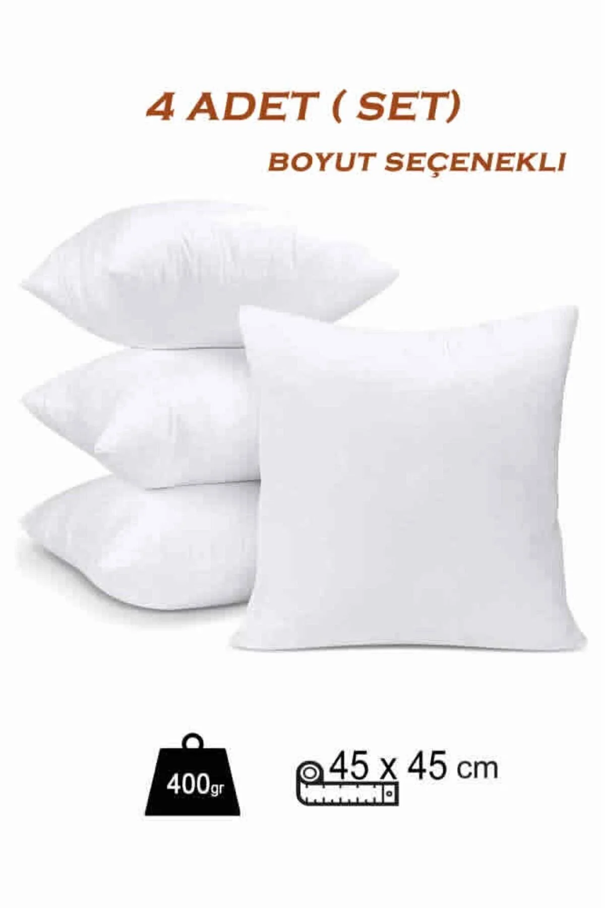 Kukis Spielzeug 4lü Kırlent Iç Yastık (BOYUT SEÇENEKLİ) 40 x 40 Beden" Yatak Odası Tekstili Fiyatı