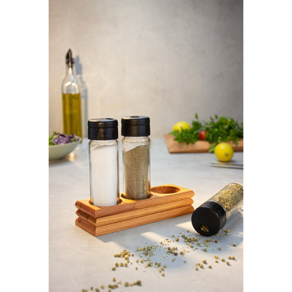 Kukiwood 3'lü Baharatlık Takımı, Ahşap Stantlı 3'lü Baharatlık Seti - 500 ml Baharat Setleri & Baharatlıklar Fiyatı