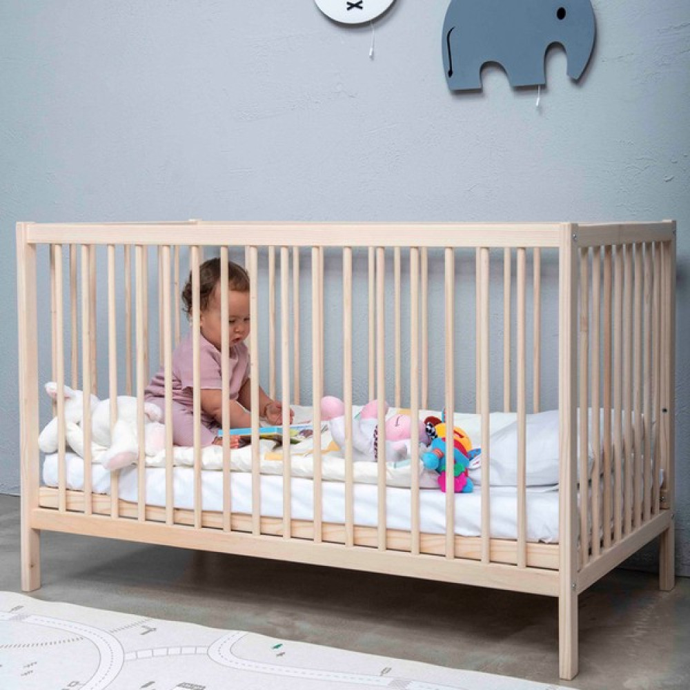 Kukka NTR410 Doğal Ahşap 2-Kademeli Beşik 60x120 cm - 60 x 120 cm - Ceviz Beşik Fiyatı