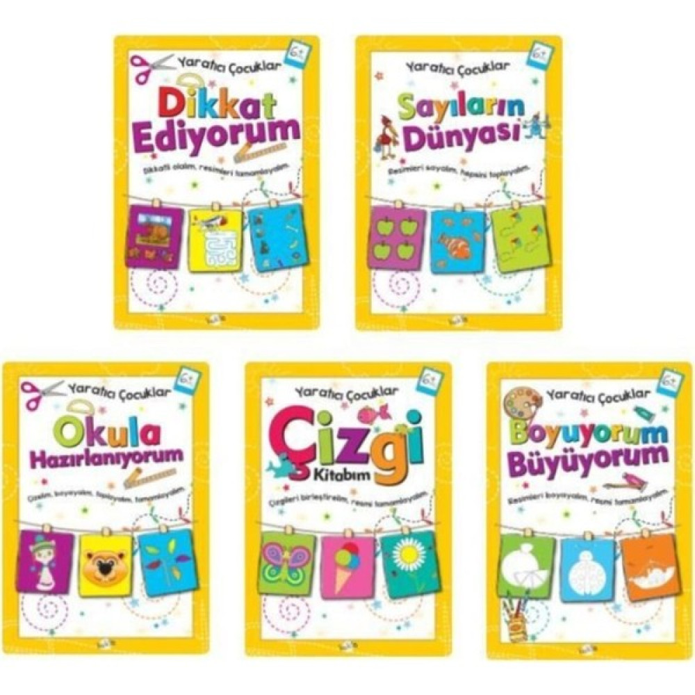 Kukla Yaratıcı Çocuklar Etkinlik Seti 6+ Yaş 5 Kitap Okul Öncesi Eğitici & Öğretici Kitaplar Fiyatı