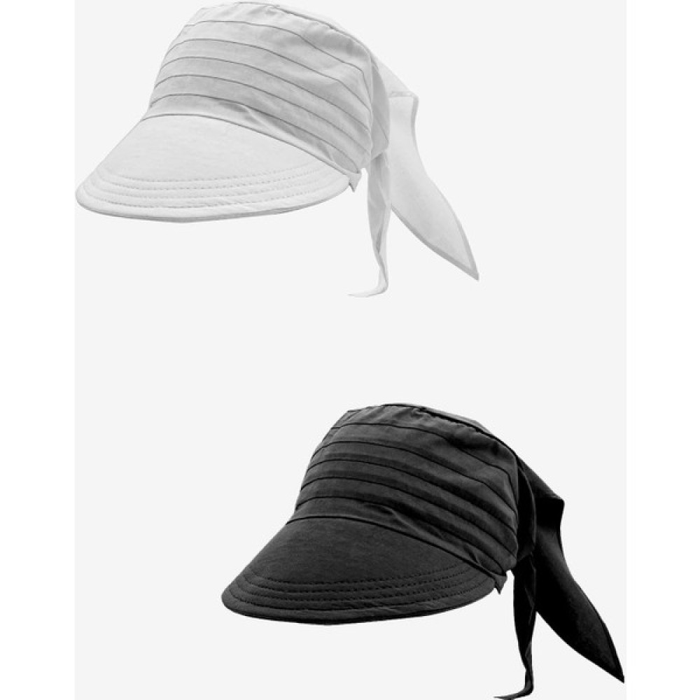 Külah Kadın Bağlamalı Siperli Eşarp Bandana Plaj Şapkası 2li Paket Siyah+Beyaz Kadın Şapkası Fiyatı