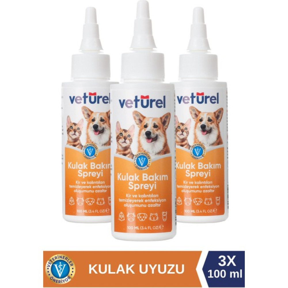 Kulak Bakım Spreyi 3x100ml Kedi Kulak Temizleme Köpek Kulak Uyuzu Kir Bulaş Evcil Hayvan Ürünleri Fiyatı