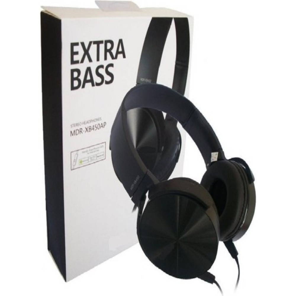 Kulak Üstü Kablolu Ayarlanabilir Kulaklık MDR-XB450 Extra Bass Mikrofonlu Oyuncu Sağ Sol Çift Çıkış - Siyah Kulak Üstü Kulaklık Fiyatı
