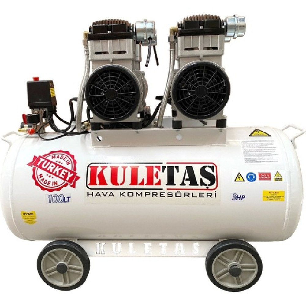 Kuletaş 100 Litre Sessiz Yağsız Hava Kompresörü 3 Hp (Yerli Üretim) Hava Kompresörü Fiyatı