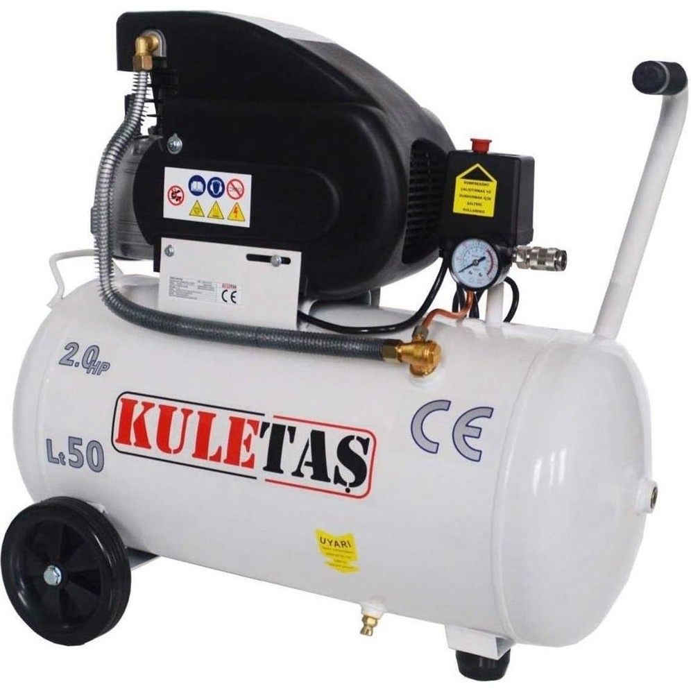 Kuletaş 50 Lt 2 Hp Kompresör 8 Bar Basınç ve 50 Litre Hava Hacmi ile Güçlü Performans Hava Kompresörü Fiyatı