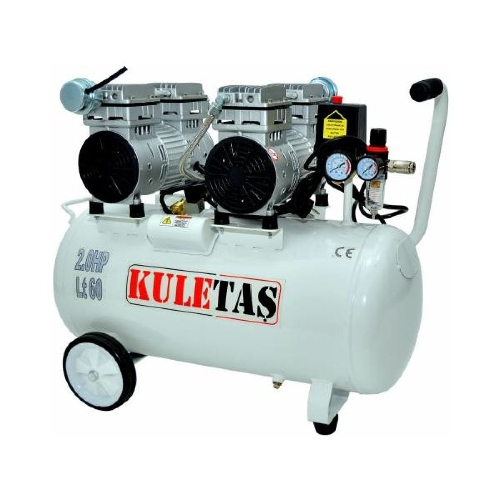 Kuletaş 60 Litre Ultra Sessiz Yağsız Çift Kafa Kompresör Hava Kompresörü Fiyatı