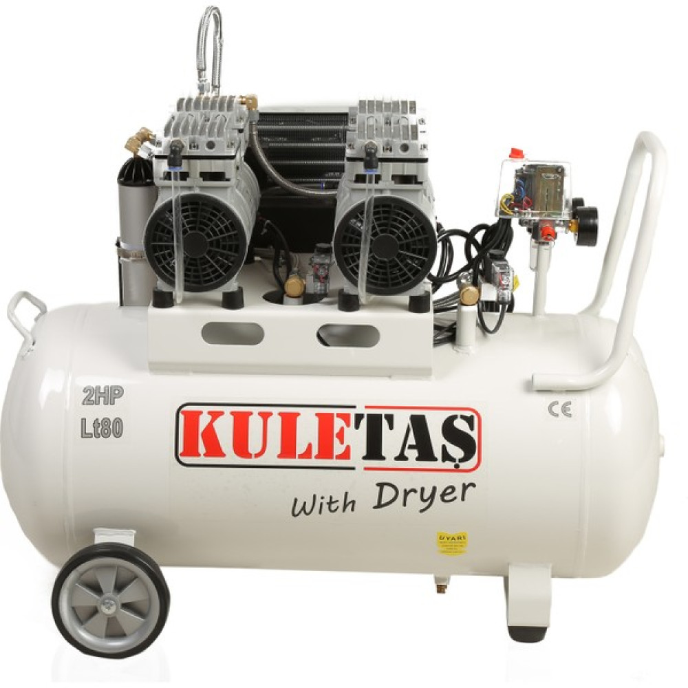 Kuletaş 80 Litre Kurutuculu Sessiz Yağsız Kompresör Hava Kompresörü Fiyatı